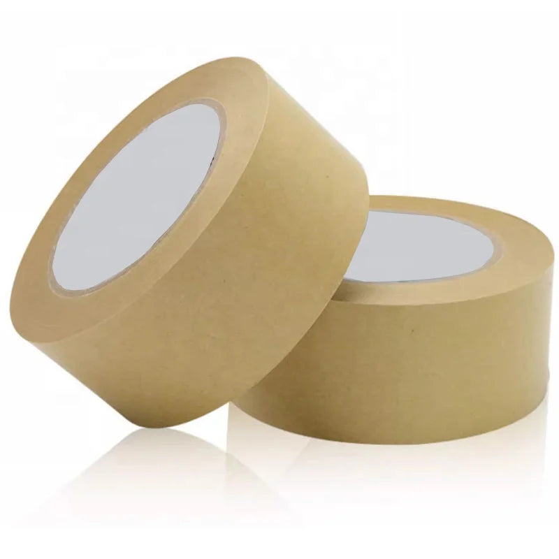 Biodegradable Eco-Friendly High Tack Kraft Paper Writable Hand Tear Masking Single Sided Kraft Paper Tape for Carton Sealing