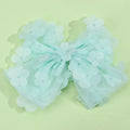 7.5 Inch Sweet Large Hairpins Organza Princess Hair Bow Flower Hair Clip for Kids