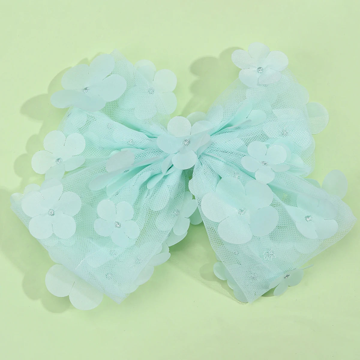 7.5 Inch Sweet Large Hairpins Organza Princess Hair Bow Flower Hair Clip for Kids