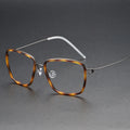 Prescription Eyewear Trends 2024 Vintage Solid Large Size PU Titanium Flexible Glass Frame Fra Tortoise Optical Spectacles