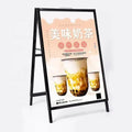 Free Standing Double-Sided A-Frame Metal Poster Display Stand for Advertising