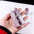 Natural Plum Blossom Tourmaline Deco Crystal Wand Polished Faceted Prism Bars for Reiki & Chakra Meditation Therapy