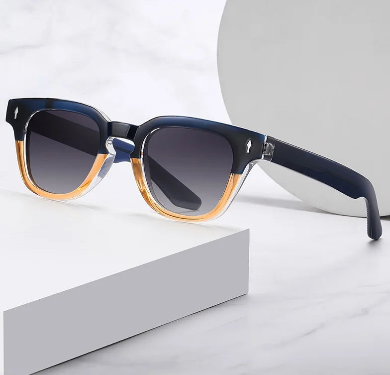 2024  New Design Luxury Trendy TR90 Polarized Sunglasses Best Selling UV400 Custom Logo Vintage Thickness Sun Glasses