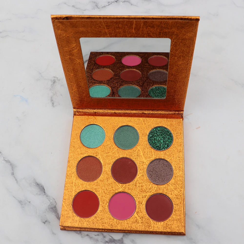Wholesale Custom Mineral Eye Shadow Palette Light Deep Tone Shimmer Finish Waterproof Dry Powder Formula 18g Fair Dark Skin