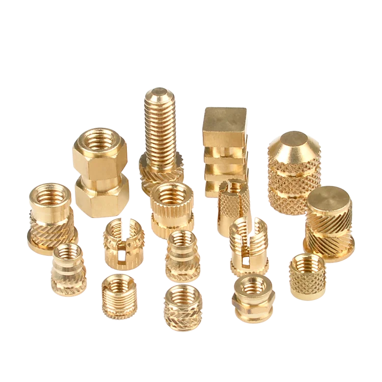M3 M4 M5 4-40 2-56 Factory Brass Heat Staking Knurled Threaded Inserts Nut for 3D Printing