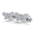 Luxury Earrings Screw Gold Plated 925 Sterling Silver Butterfly Cluster Moissanite Diamond Stud Earring for Men Women