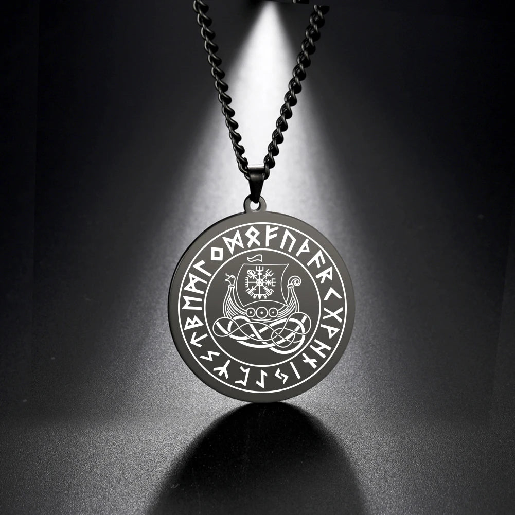 Viking Necklace Infinite Knot Vintage Style Necklace Symbol Amulet Pendants Necklace Stainless Steel Talisman Jewelry