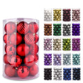 Hot Sale 4cm 34pcs/set Plastic Christmas Ball Colorful 4cm Christmas Decoration Supplies New Ornaments