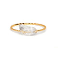 Hot Selling Simple Irregular Colored Agate Alloy Ring for Women