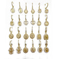 EC1933 18K Gold CZ Virgen De Guadalupe Earrings Our Lady of Guadalupe Huggie Earrings Catholic Virgin Mary Religious Jewelry