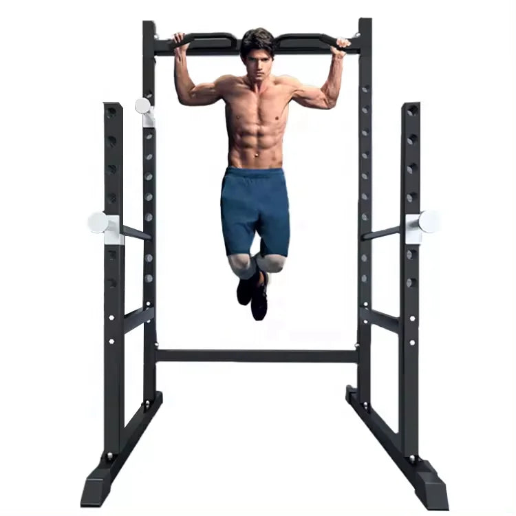 SP Adjustable Commercial Metal Power Half Rack Multifunction Gym Equipment for Indoor Strength Training