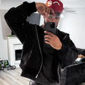 Streetwear Heavyweight 100% Cotton Oversized Sweat Acid Wash French Terry Stone Wash Zip up Men's Hoodie