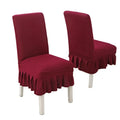 Het Sale Spandex Velvet Elastic Skirt Chair Cover Seat Slipcovers for Living Room Banquet Event Skirt Back Ruched