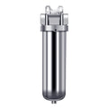 YenvQee Household Whole House 8000L/H 10inch 304 Stainless Steel Metal Mesh Pre Filter Housing Water Purifier System 5 Micron