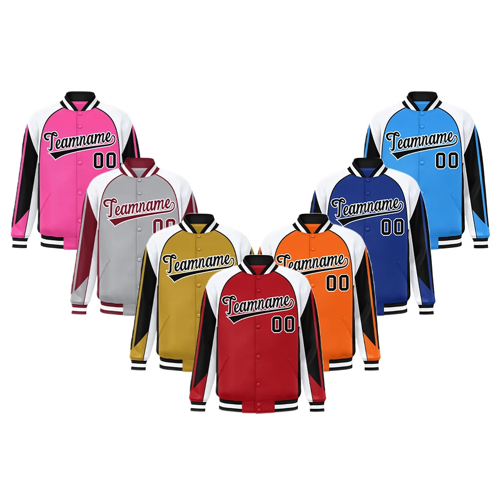 OEM Customizable Men's Plus Size Baseball Streetwear Jackets Polyester Sportswear Stand Warm Canvas for Winter Embroidered