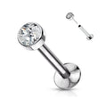 Piercing Jewelry Titanium Flat Back Labret Threadless Push Pin Lip Stud Hot Sale Implant Grade Sensitive Body Jewelry