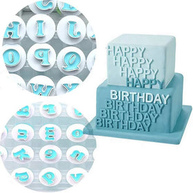 26 Alphabet and Number Spring Press Mold Fondant Cookie Cutter Cake Decorating Printing Tools