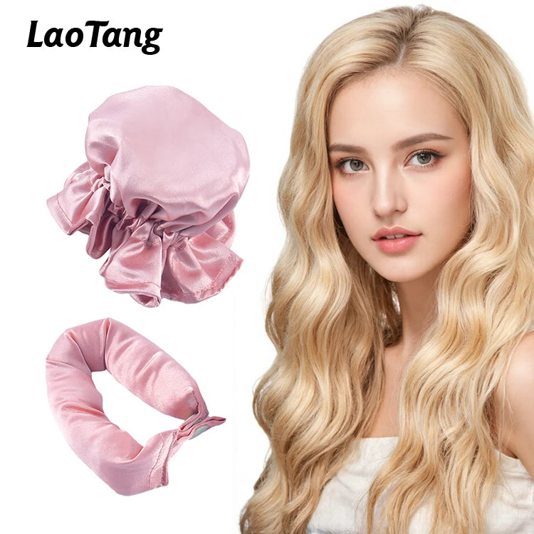 Portable DIY Heatless Silk Hair Curler Rod Styling Tool for Headband Sleep Hair Wave Roller Convenient for On-the-Go Use