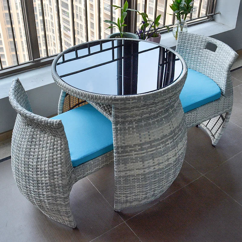 Garden Sets Outdoor Furniture Chair Iron Rattan Outdoor Furniture Simple Wicker Aluminum 2 Seater Luxury Rattan Garden Sets