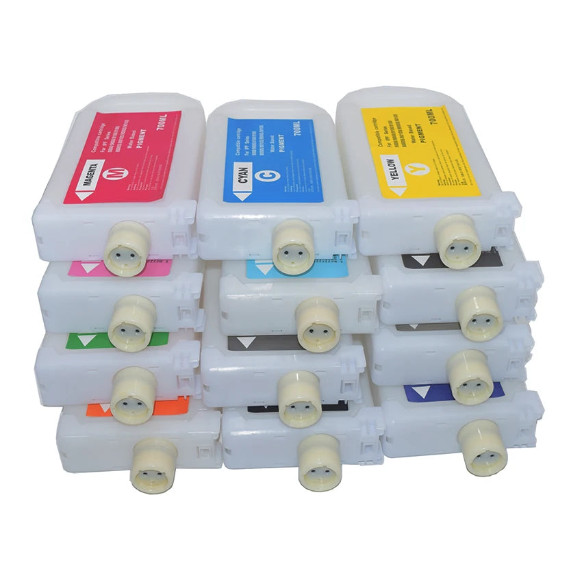 700ML PFI 1700  Empty Refillable Ink Cartridge for Canon Pro 2100 4100 6100 2000 4000 6000 PFI-1700 Wide Format Inkjet Printer