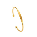 Stainless Steel Jewelry for Women Men Gold Plated Charm Bracelet Open C Shape Bangle Bracelet