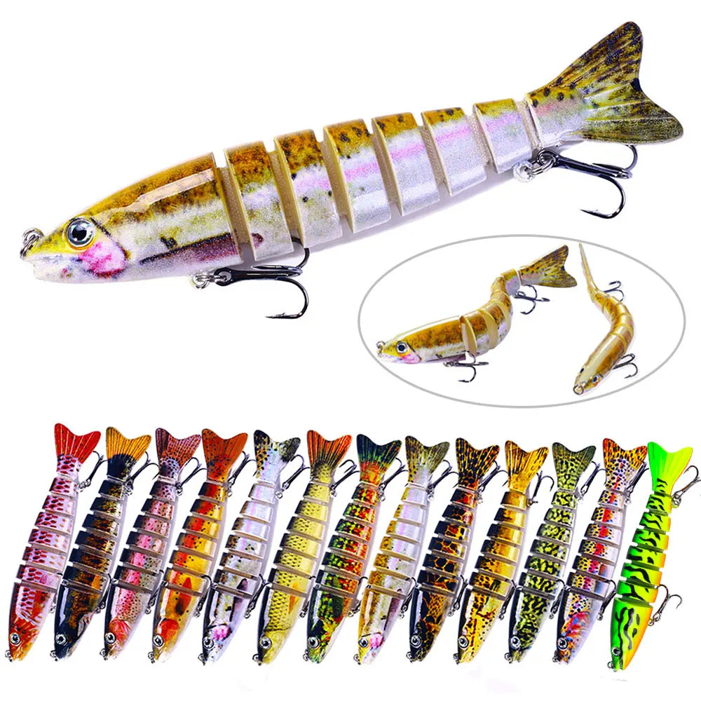 Hengjia Hard Multi Jointed Fishing Lures 128mm 18g  Lifelike Pike Bass Trout Lures Pesca