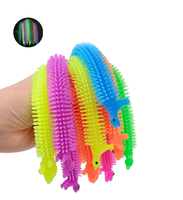 Wholesale Hot Selling Dinosaur Shape Glow in Dark Stretchy String Bracelets Fidget Sensory Toys Exercise Elastic String