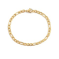 Fashion Waterproof Jewelry Figaro Chain Bracelet 14k Gold Plated Tarnish Free Stainless Steel Miami Bracelets YF2946