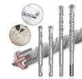 5/6/8/10/12mm SDS Plus Masonry Drill Bits YG8C Tip HRC48-52 Hardness W Flute 110/160mm Length Electric Hammer Drilling