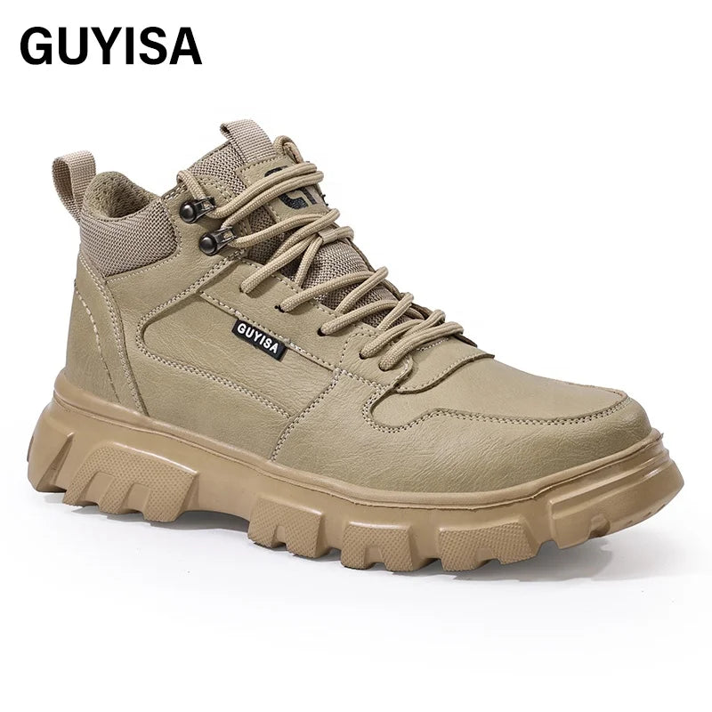 GUYISA Sports Series Labor protection Shoes with European Standard Steel Toe Caps Anti-smashing and Anti-puncture Features