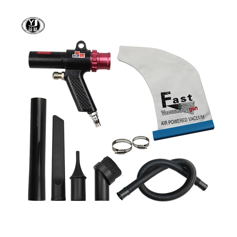 Pneumatic Aluminum Alloy Dual-Purpose Car Tire Repair Vacuum Cleaner with Bag & Compound Vacuum Gun-OEM 3-Year Warranty