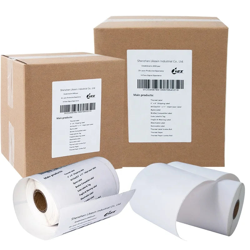 Direct Thermal 4X6 Self Adhesive Waterproof 3 Proof 70gsm Address Labels with 5 Year Expiration for Express Shipping