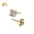 Wholesale 14K Solid Gold Jewelry Threadless Labret Tops Piercing for Kids Claw Setting for Wedding and Engagement