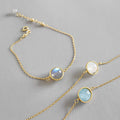 Best Selling Real Gold Plating Adjustable Chain S925 Natural Stone Gemstone Bracelet 925 Sterling Silver Bracelet for Gifts