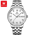 OLEVS 5525 New Luxury Brand Men Watches Quartz Clock Man Steel Strip Wrist Watch