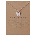 Fashion Jewelry Korean Necklace Trendy Multiple Colors Butterfly Necklace Thin Chain Colorful Pendant Necklace for Women