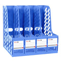 Office Stationery 4 Compartment Magazine Organizers File Holder Stand Desk Organizer Office Paper Tray Magazine Holder