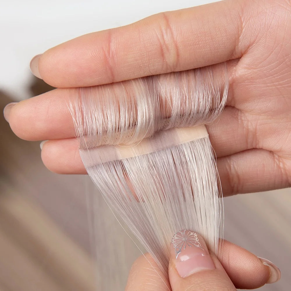 New Design Full Density Genius Tape in Double Drawn Russian Hair Natural Raw Remy Human Hair Genius Weft with Glue Long Tape in