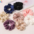 QIYUE Women's Large Intestine Hair Scrunchies New Style Fashion Silk Hair Rope for Girls Versatile Polyester Material