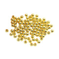 Diy Jewelry Findings Gold Silver Beads Ornament Bracelet Necklace Making Decorative Copper Brass Loose Round Hollow Small Beads