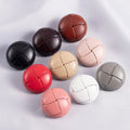In Stock Retro Handmade Eco-Friendly Nickle Free Multi-Size Real Leather Wrapped Shank Button