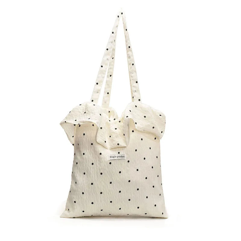 Wholesale Eco-Friendly Recycled Handle Cotton Canvas  Custom Logo Printed Shopping Shoulder Bag