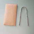 Stainless Steel Tongue Scraper Cleaner Custom Logo Copper Plate Rose Gold Tongue Scraper for Remove Bad Breath