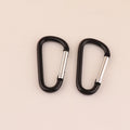 47mm Black Aluminum Metal d Shape Carabiner Hook for Gifts Strap