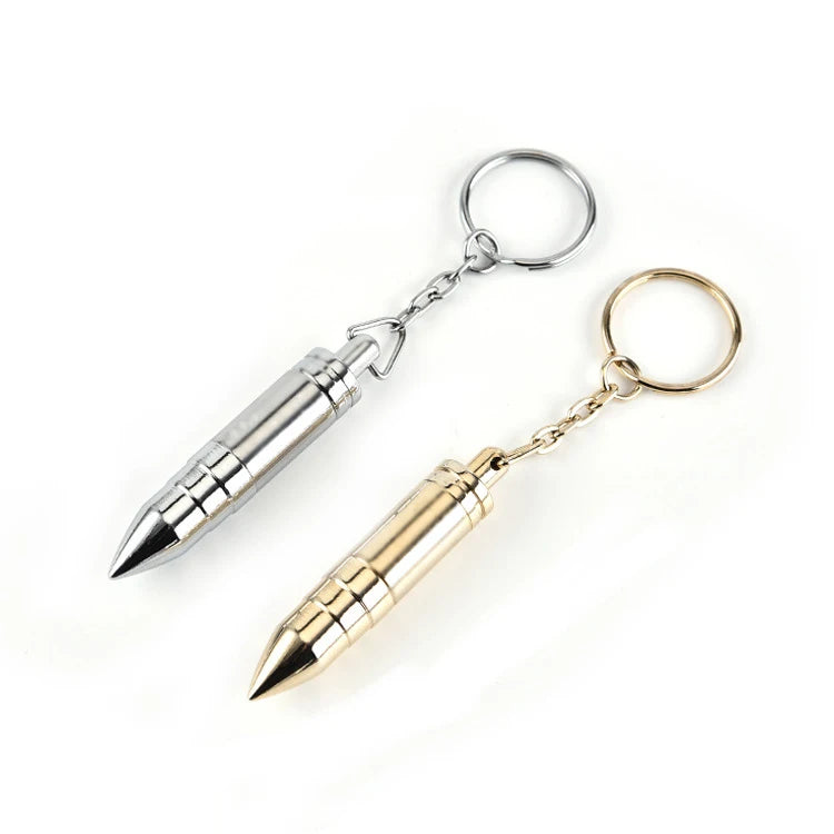 Stainless Steel Unique Shape Blade Sharp Drill Cigar Hole Opener Cutter Cigar Punch Cutter With Key Chain
