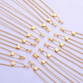 Wholesale Stainless Steel Jewelry Gold Plated Pendant Arabic Diy Dainty Heart Pendant Alphabet Initial Charm Letter Necklace