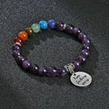 NFC Bible Natural Gemstone Amethyst Beaded Bracelet with NXP NTAG216 Chip Classic Style Anti-sweat Corrosion Coating for Women