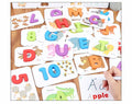Number and Alphabet Flash Cards for Toddlers ABC Montessori Educational Toys Preschool Wooden Letters Animal Puzzle Game