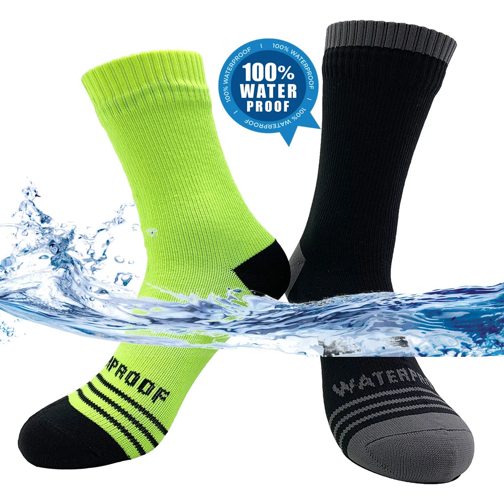100% Waterproof Wading Socks Men Kids Bike Cycling Mountain Crew Dry Foot Fit Water Proof Socks Hiking Fishing Wudu