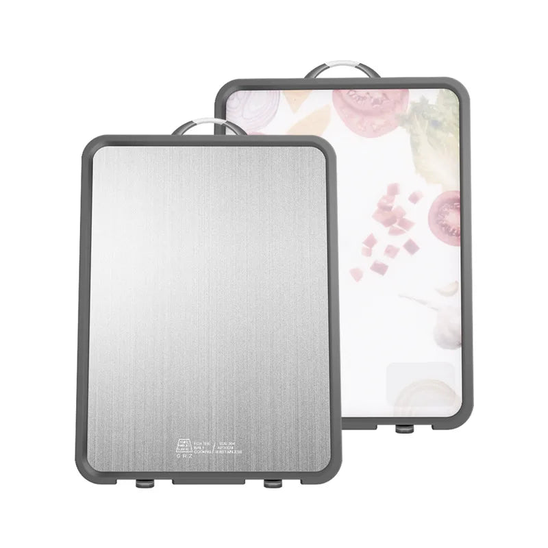 304 Stainless Steel PP Chopping Board Double Sided Large Cutting Board with Handle